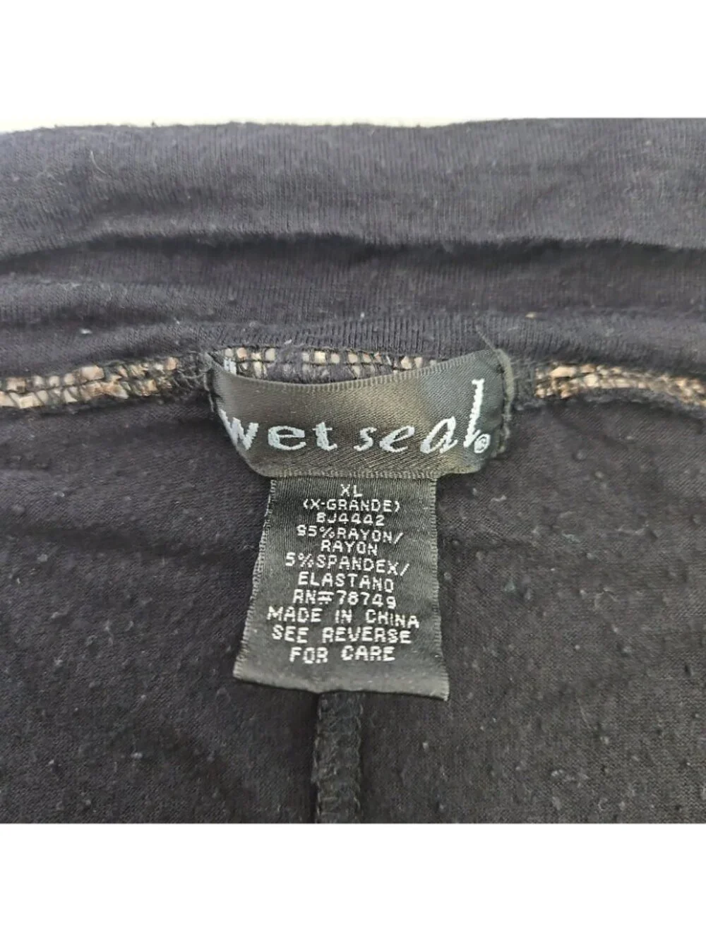 Wet Seal Y2K Womens XL Maxi Skirt Solid Black Classic Goth Whimsigoth Business